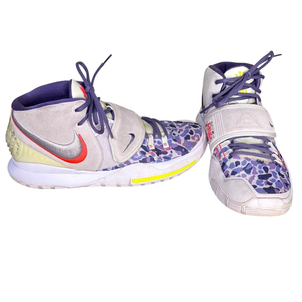 Nike Purple Kyrie 6 Asia Irving Camo Basketball Shoes Mens‎ 11.5